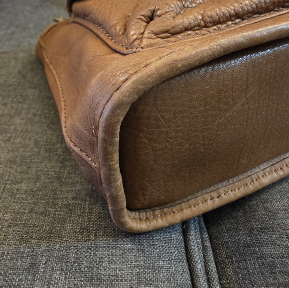 Vintage Fossil Tan Leather Handbag 29cm X‎ 23cm - Picture 4 of 7